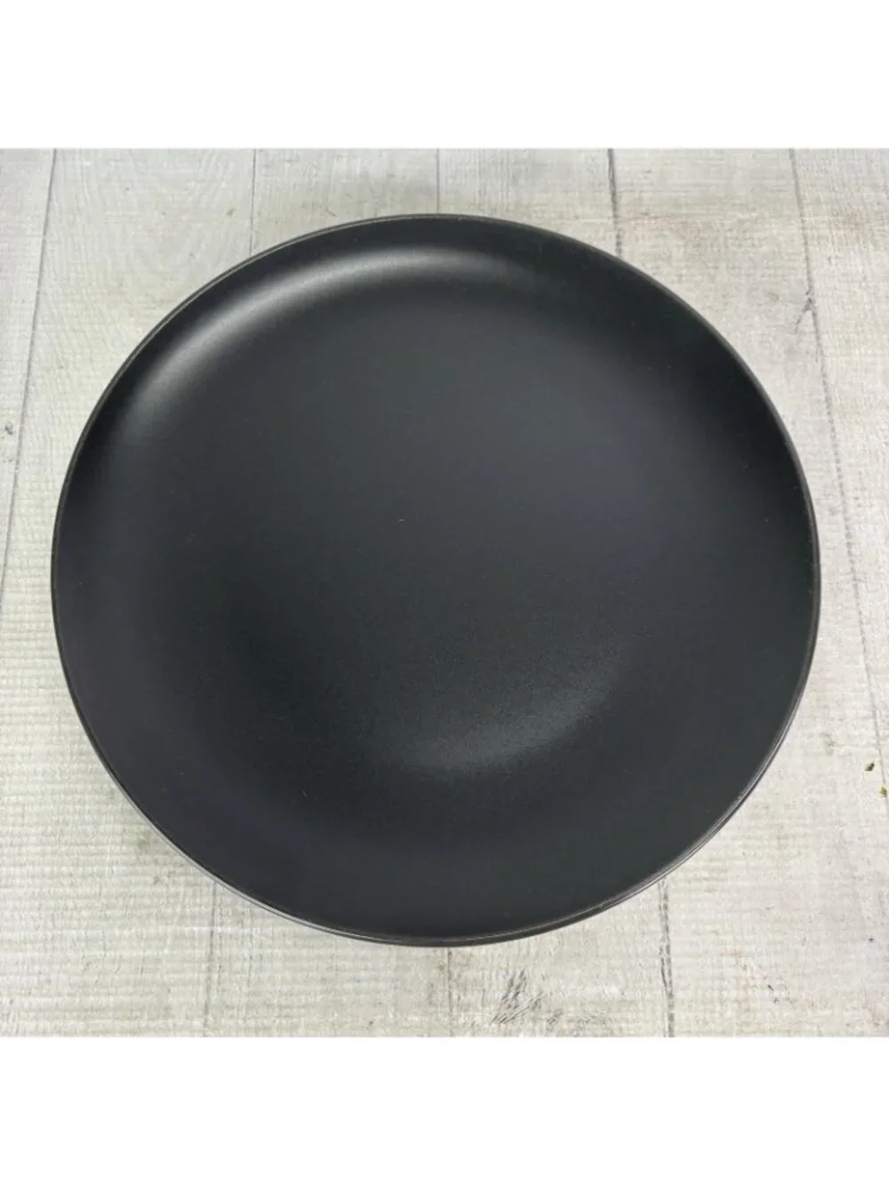 Ikea of Sweden 12011 Solid Black Matte Round Stoneware 10.25